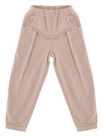 1+ IN THE FAMILY RUFFLE-DETAIL CORDUROY TROUSERS
