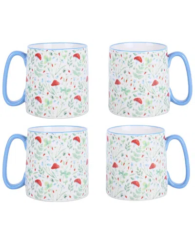 10 STRAWBERRY STREET 10 STRAWBERRY STREET SET OF 4 BELLA SPRING TOADSTOOL MUGS