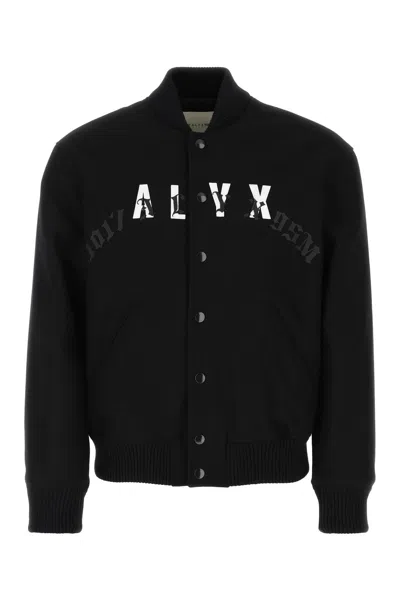 1017 ALYX 9 SM BLACK WOOL BLEND BOMBER JACKET