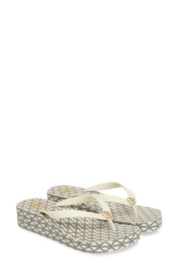 Shop Tory Burch Flip Flop In New Ivory/ Piazza