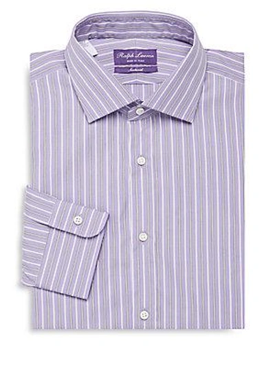 POLO RALPH LAUREN ASTON STRIPED COTTON TAILORED-FIT DRESS SHIRT