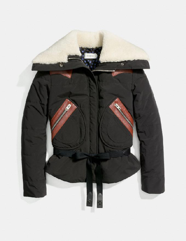 coach black puffer jacket