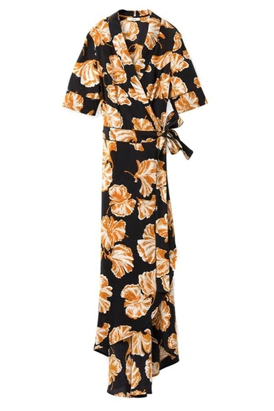 GANNI GEROUX SILK WRAP DRESS