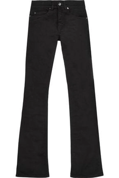 ACNE STUDIOS WOMAN LITA HIGH-RISE COTTON-BLEND TWILL FLARED JEANS BLACK