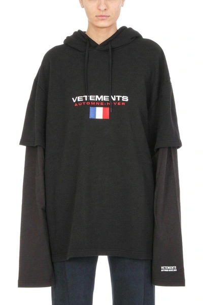 VETEMENTS DOUBLE SLEEVES HOODIE