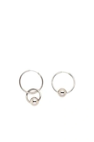 JUSTINE CLENQUET SILVER LANA HOOP EARRINGS
