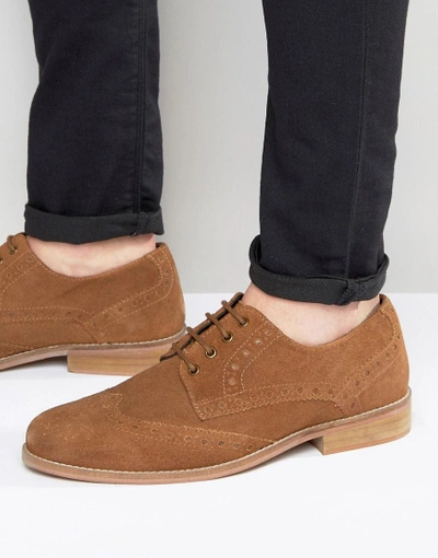 KG KURT GEIGER KG BY KURT GEIGER GLOUCESTER BROGUES TAN SUEDE - TAN