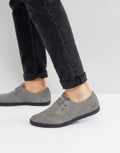 FRED PERRY BYRON LOW SUEDE SNEAKERS IN GRAY - GRAY