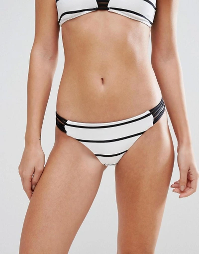 SEAFOLLY CASTAWAY STRIPE BRAZILIAN BIKINI BOTTOM - MULTI