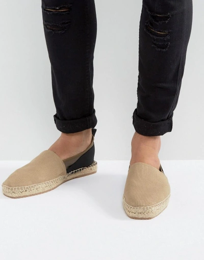 HUDSON LONDON H BY HUDSON KRADAN ELASTIC ESPADRILLES IN STONE - STONE