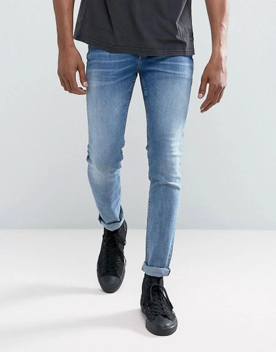 CHEAP MONDAY TIGHT SKINNY JEANS DUG UP BLUE - BLUE