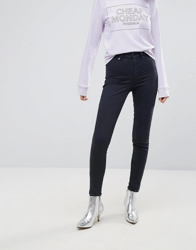 CHEAP MONDAY HIGH SPRAY SKINNY JEANS - BLACK