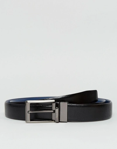 TED BAKER HOFFMAN 4 WAY REVERSIBLE BELT GIFT SET IN LEATHER - BLACK