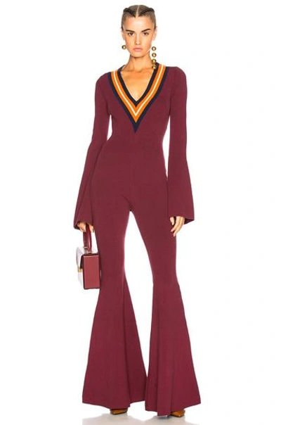 FENTY X PUMA FENTY BY PUMA SWEATER JUMPSUIT IN RED