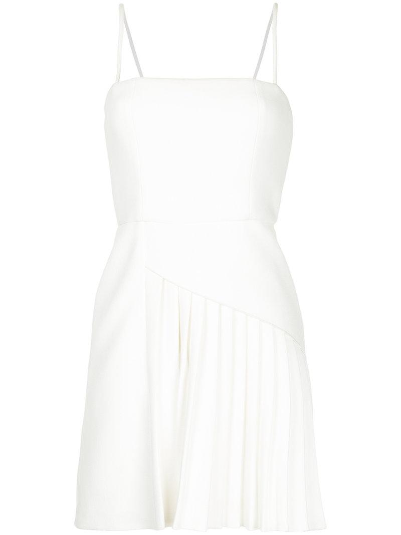 Shop Dion Lee Coil Pleat Mini Dress - White