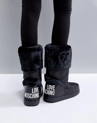 Moschino fur boots hotsell