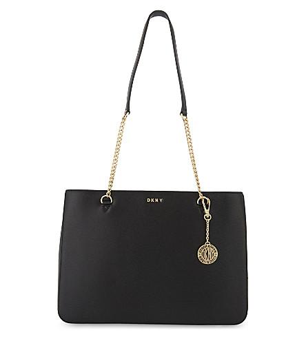 dkny bryant park large leather shoulder bag