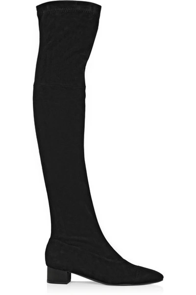 ROBERT CLERGERIE Cali Stretch-Suede Over-The-Knee Boots