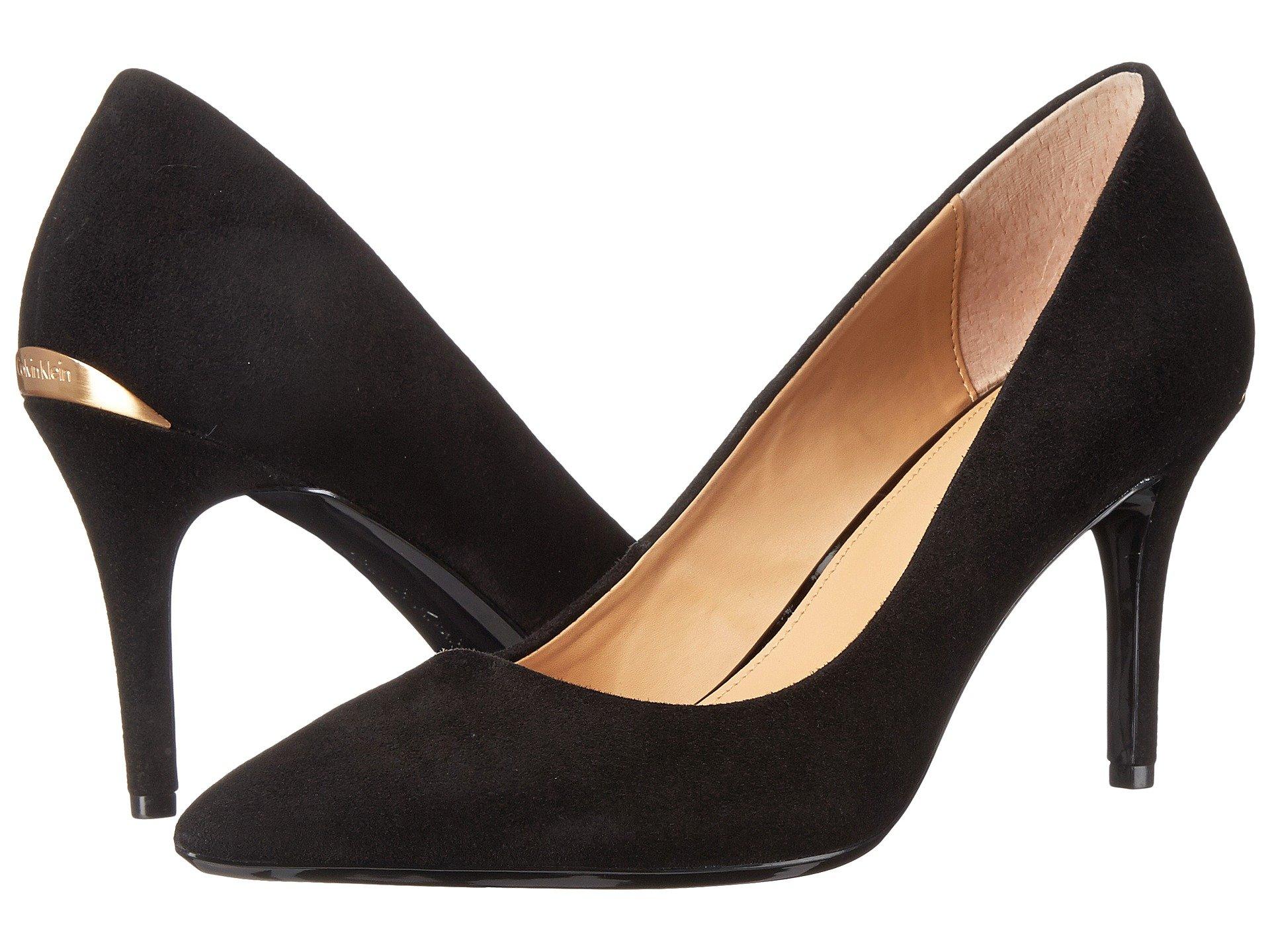 calvin klein gayle suede pumps