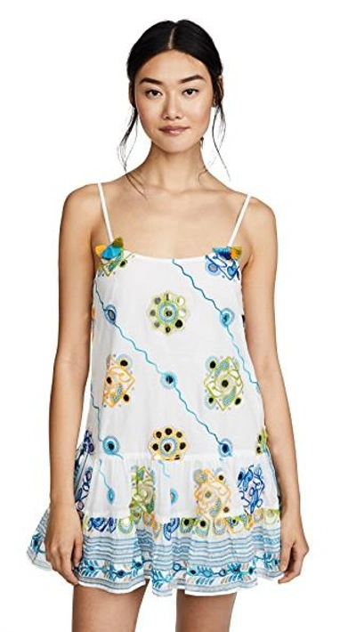 JULIET DUNN EMBROIDERED COVER UP DRESS