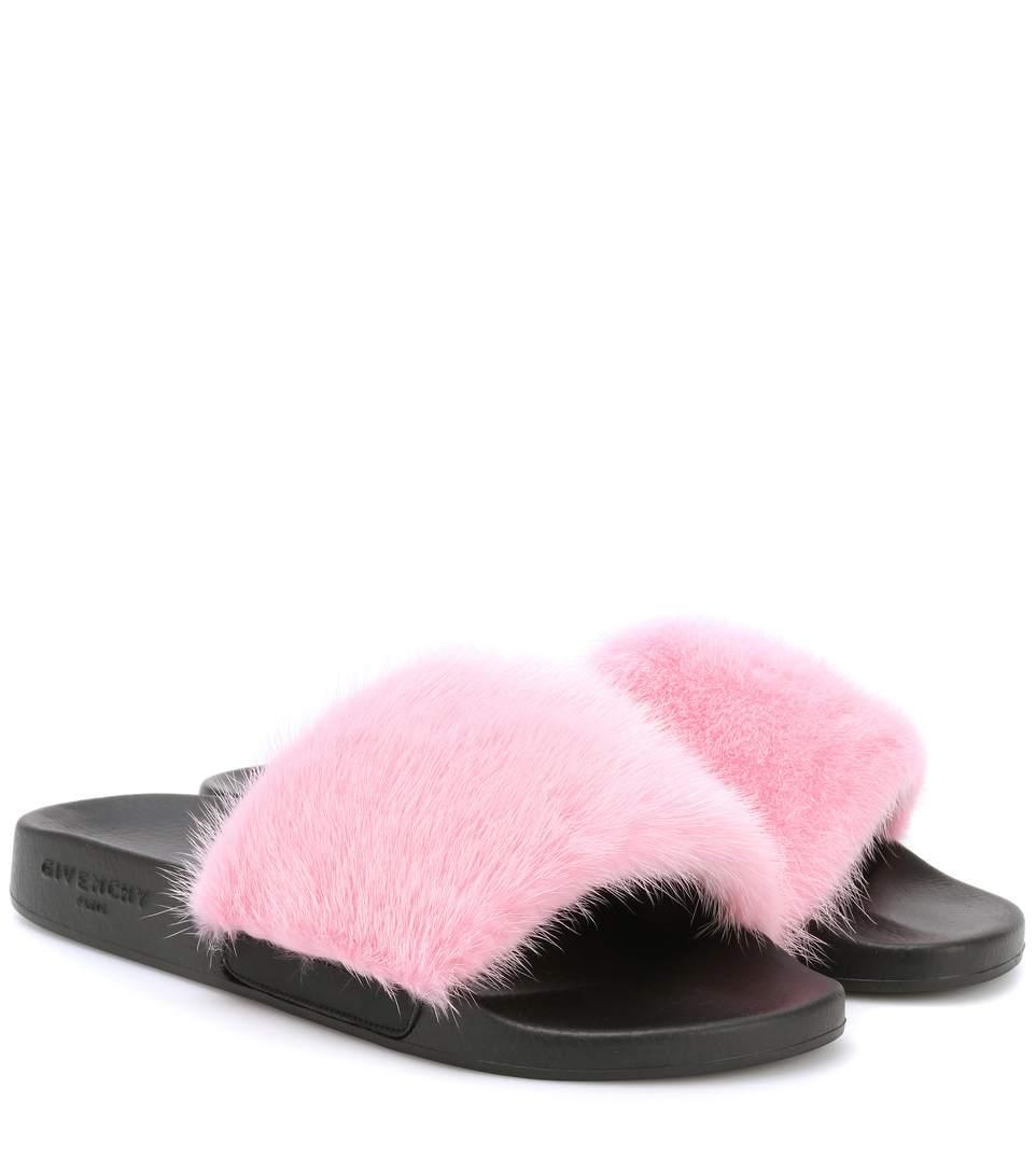 givenchy fur slides