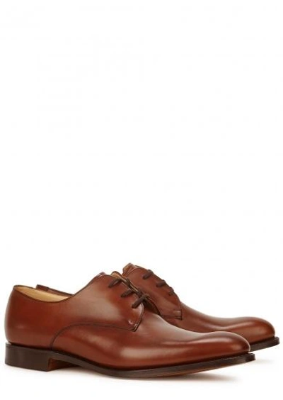 CHURCH'S OSLO BROWN LEATHER DERBY SHOES