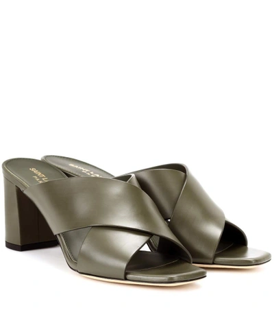 SAINT LAURENT Loulou 70 leather sandals