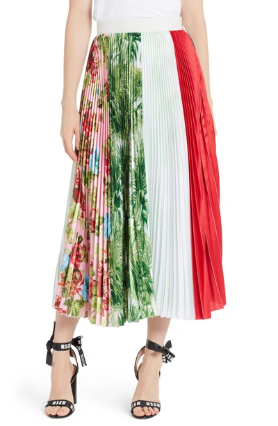 MSGM PLEATED MIDI SKIRT