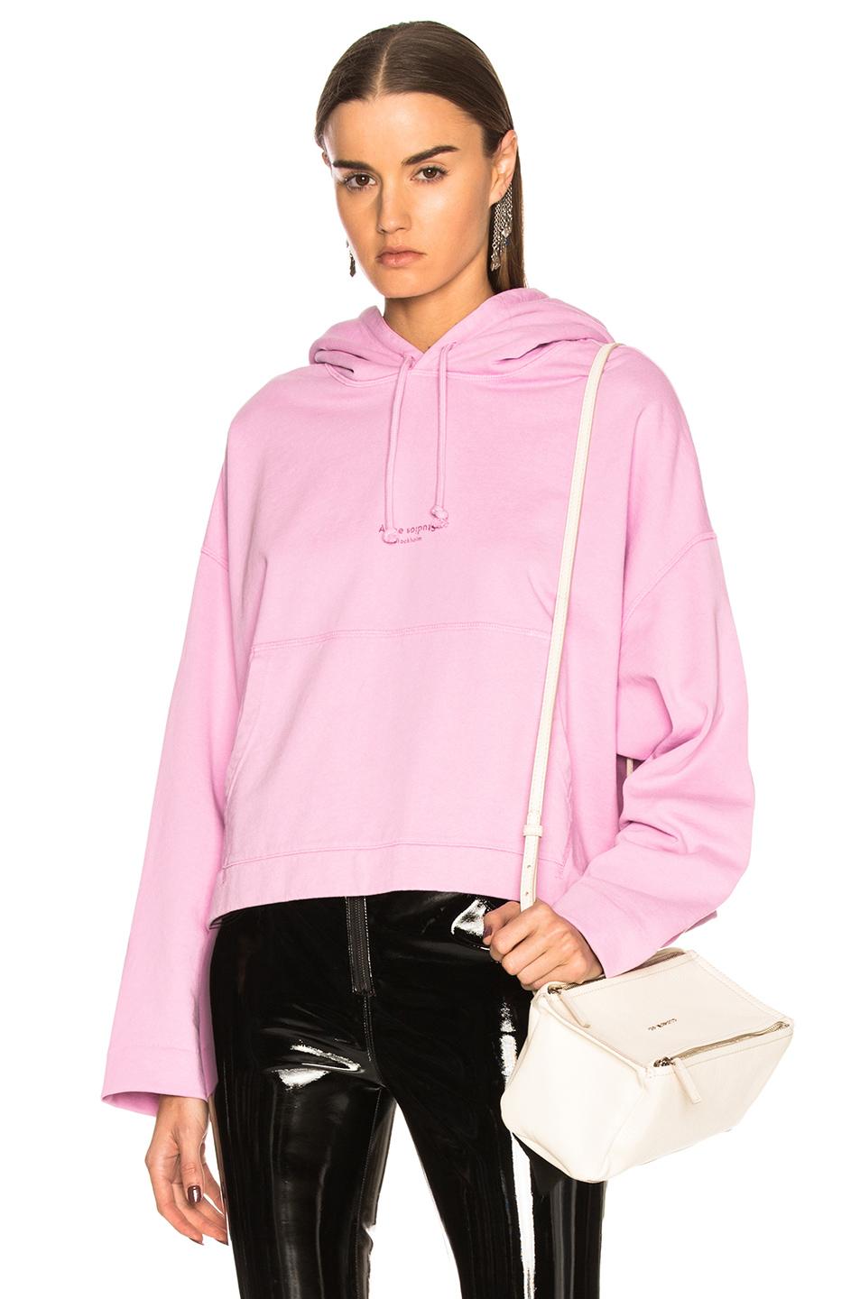 acne pink hoodie