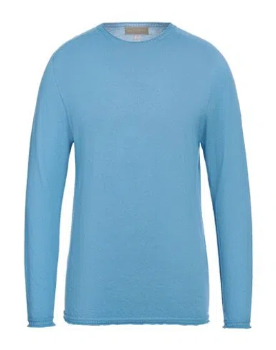 120% LINO 120% LINO MAN SWEATER AZURE SIZE XL CASHMERE