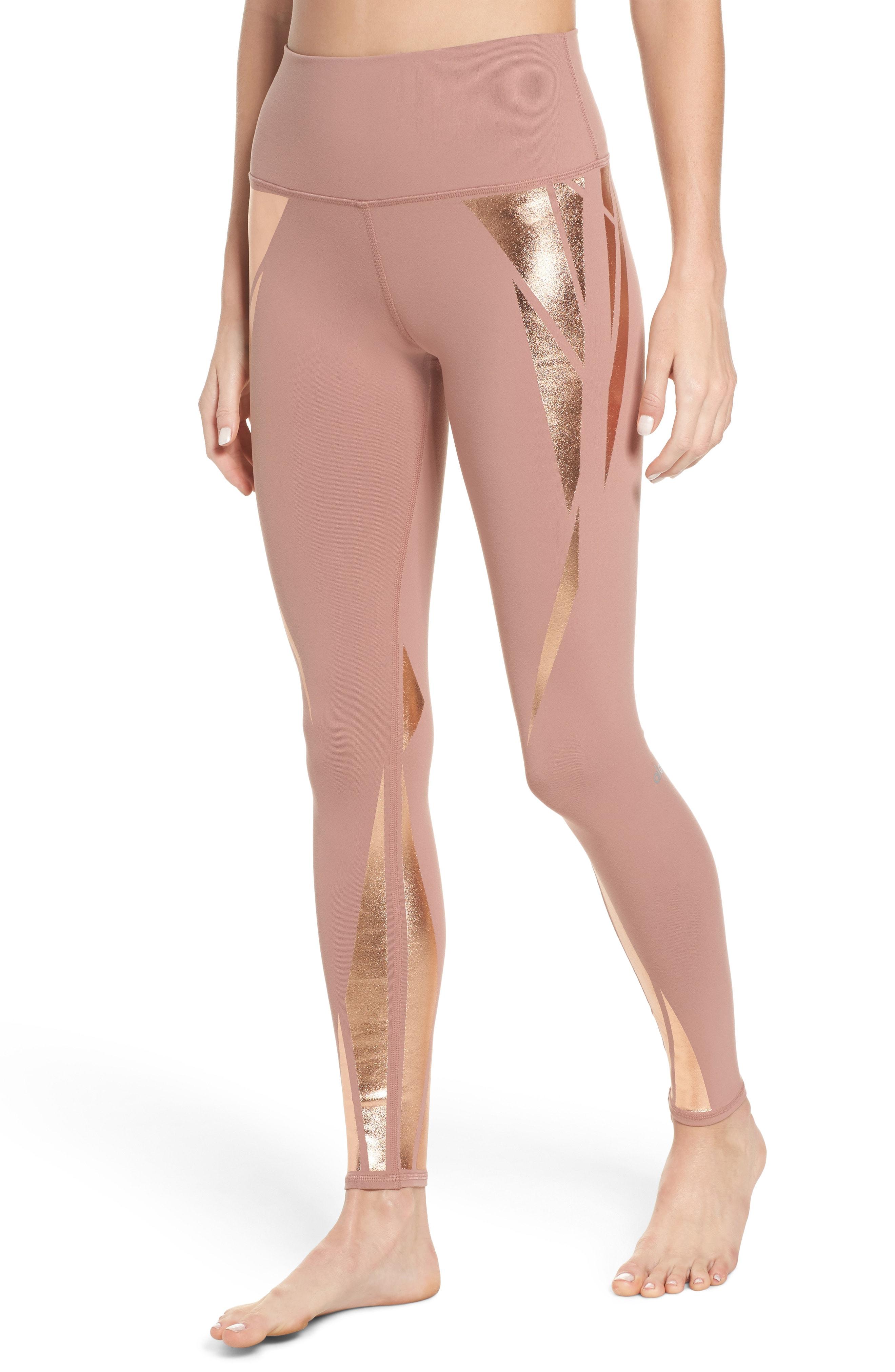 rose gold workout leggings