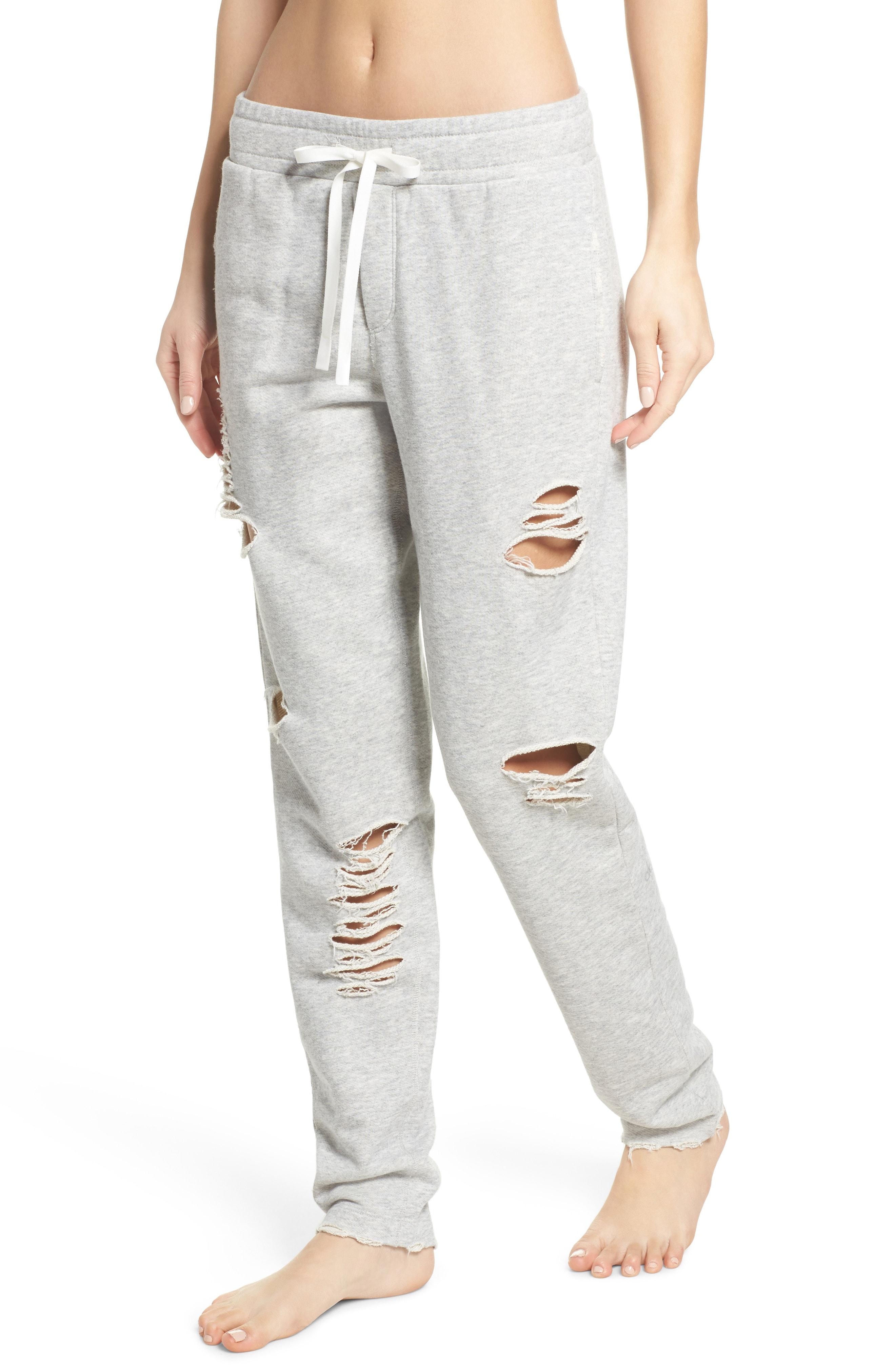 alo yoga ripped sweatpants