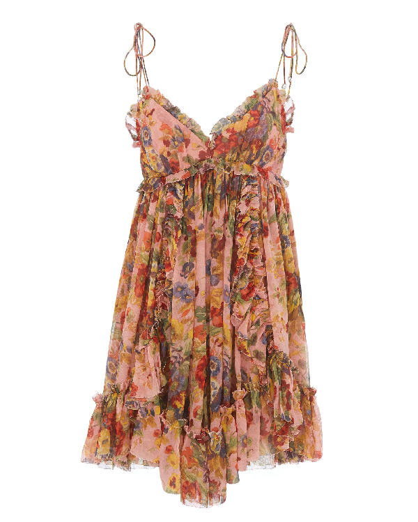 zimmermann lovelorn frill mini dress