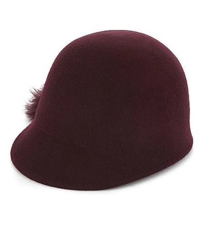 TED BAKER Faux-fur pom pom felt hat