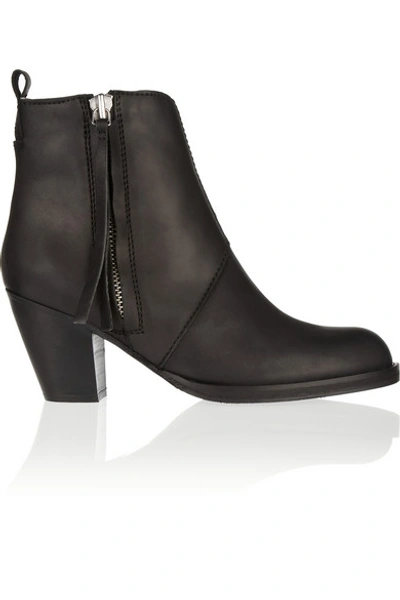 ACNE STUDIOS The Pistol Shearling-Lined Leather Ankle Boots