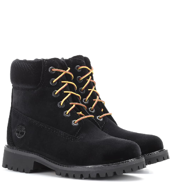 velvet black timberlands