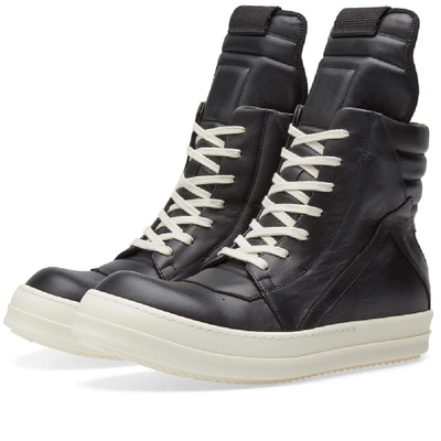 Rick Owens Geobasket Sneaker In Black