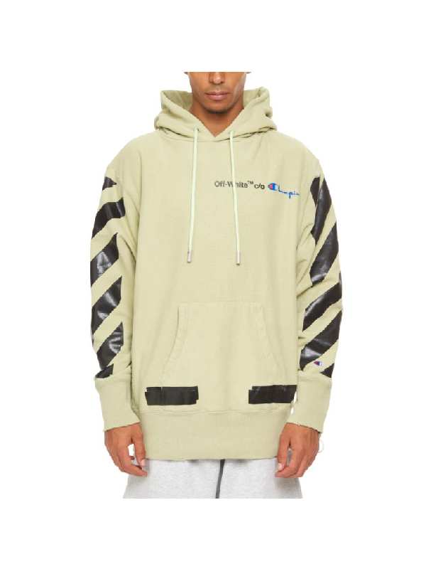 off white co champion hoodie