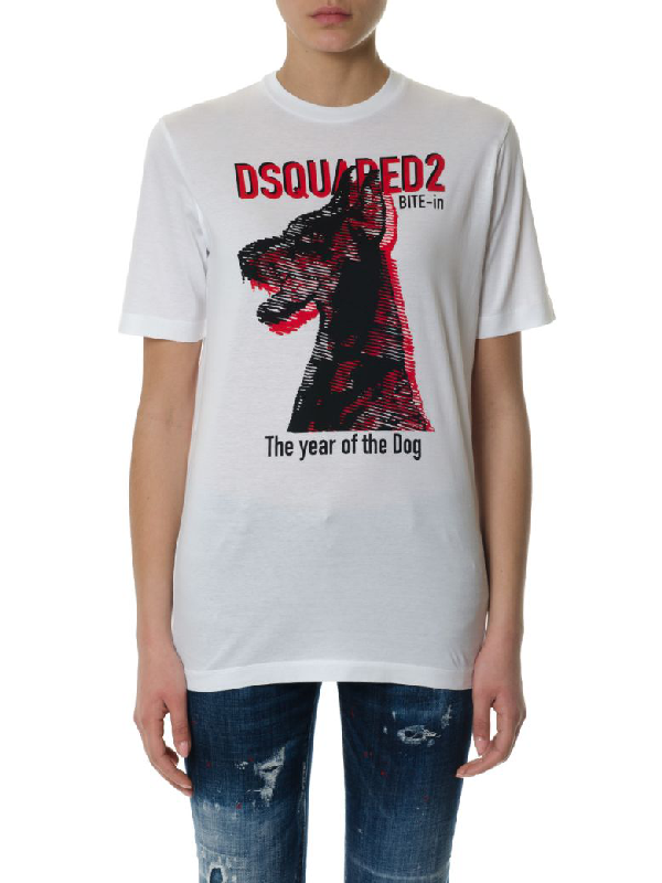 dsquared2 black t shirt red writing