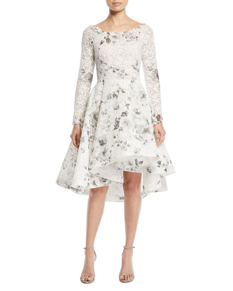 monique lhuillier lace cocktail dress
