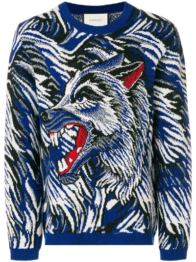 Gucci Wolf Intarsia Jumper