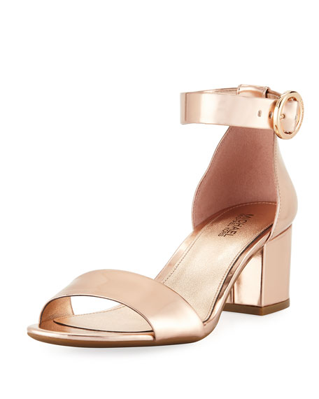 michael kors flip flops rose gold