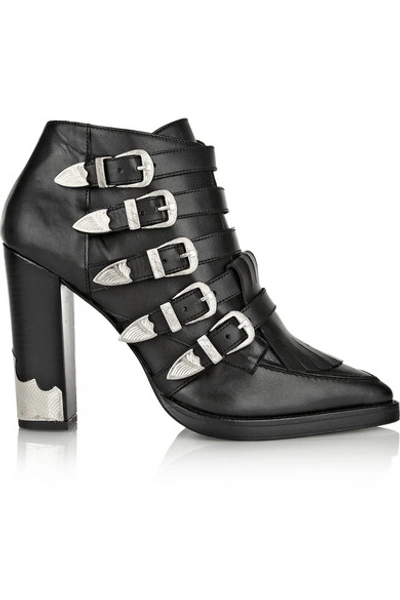 TOGA Embellished Leather Ankle Boots