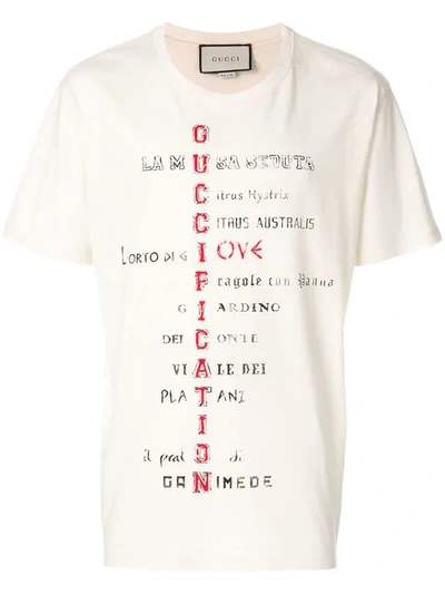 GUCCI GUCCI GUCCIFICATION T-SHIRT - NUDE