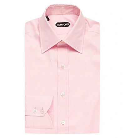 TOM FORD Classic-Fit Single-Cuff Herringbone Cotton Shirt