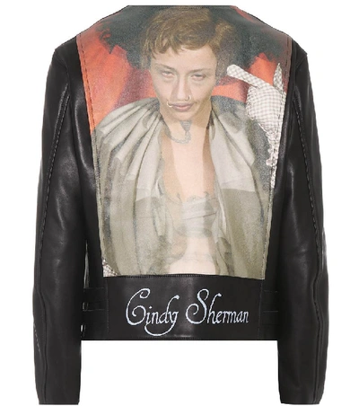 Undercover Cindy Sherman Leather Biker Jacket In Black