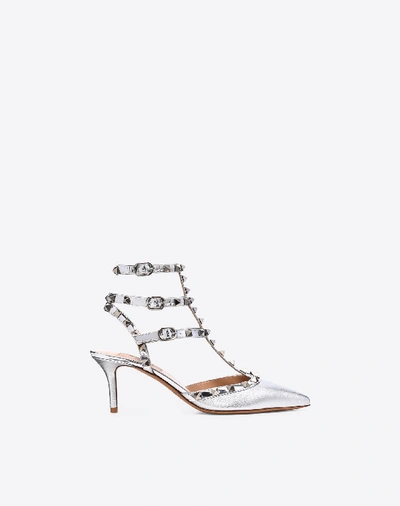 VALENTINO GARAVANI VALENTINO GARAVANI METALLIC ROCKSTUD CAGED PUMP 65MM