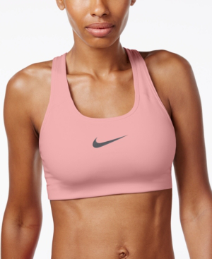 nike pro classic swoosh black bra