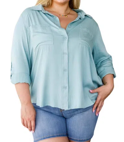 143 STORY UNWAVERING CONFIDENCE BLOUSE IN LIGHT BLUE