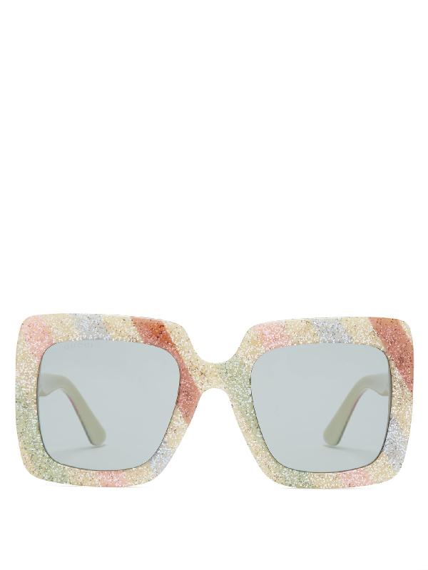 gucci glitter stripe sunglasses